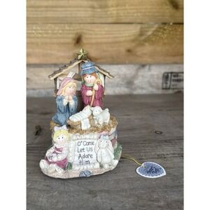 Vintage CAST ART HEART TUGS NATIVITY MUSICAL - O' COME LET US ADORE‎ HIM-New